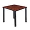 Kee Square Tables > Breakroom Tables > Kee Square & Round Tables, Wood, Metal Top, Cherry TB3030CHBPBK - alternate 1